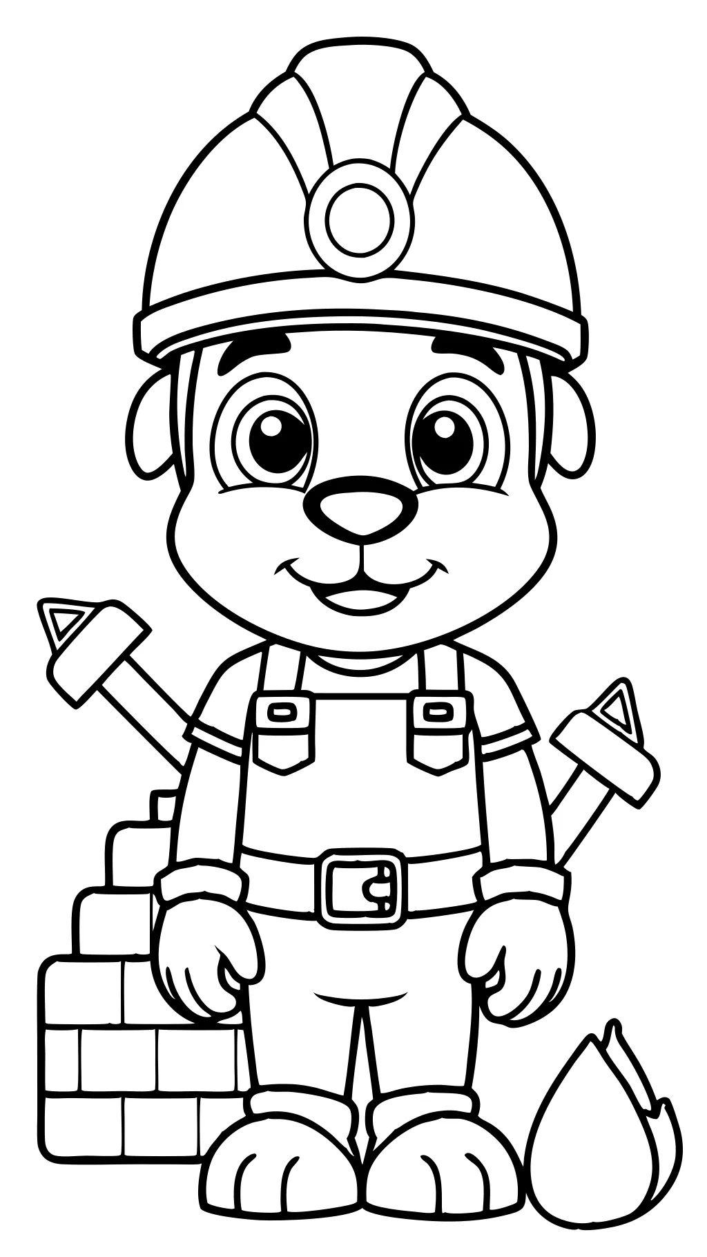 rubble paw patrol coloring page